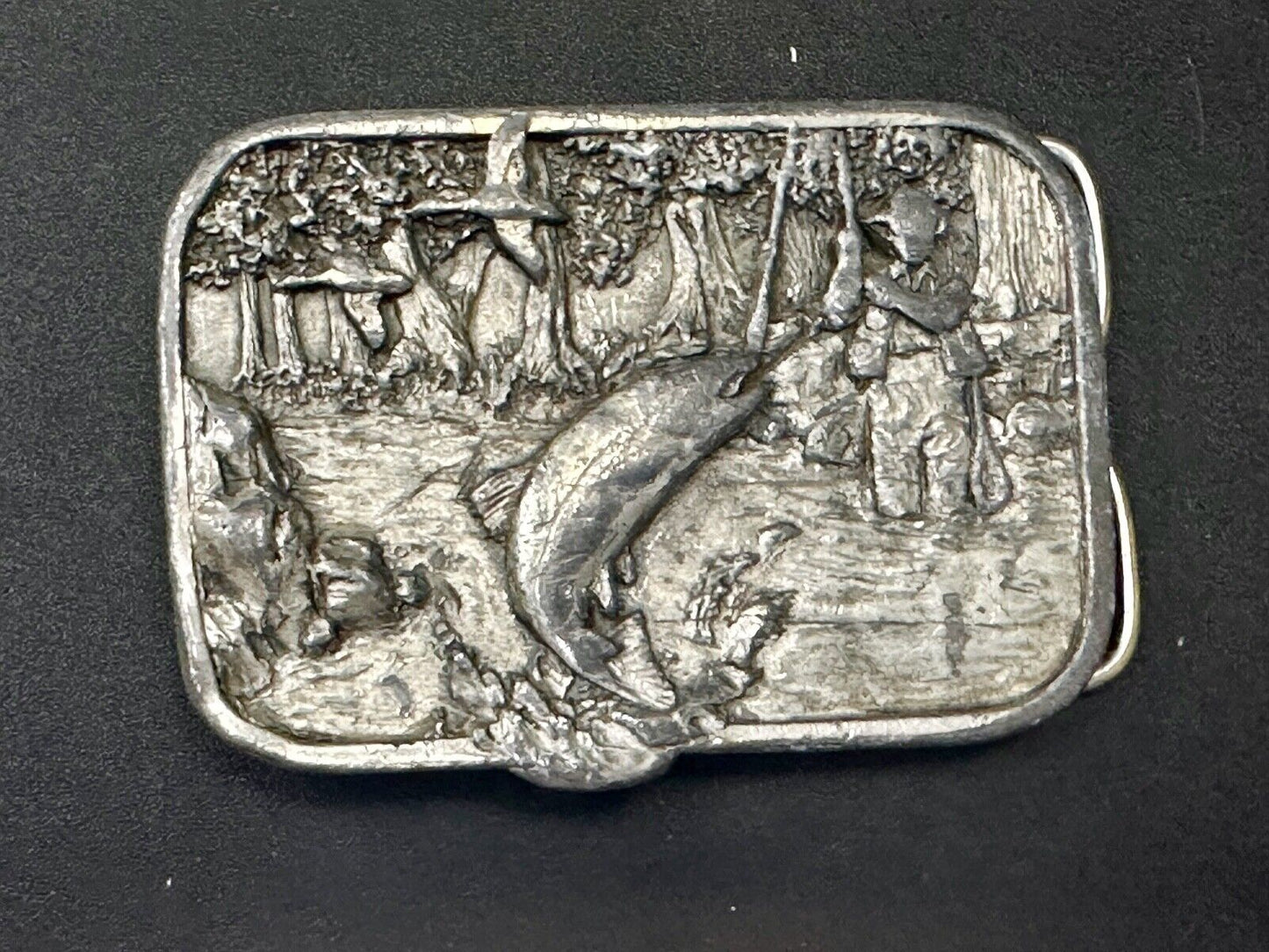 The Thrill of Fishing Vintage 1982 Siskiyou Fish Commemorative Belt Buckle