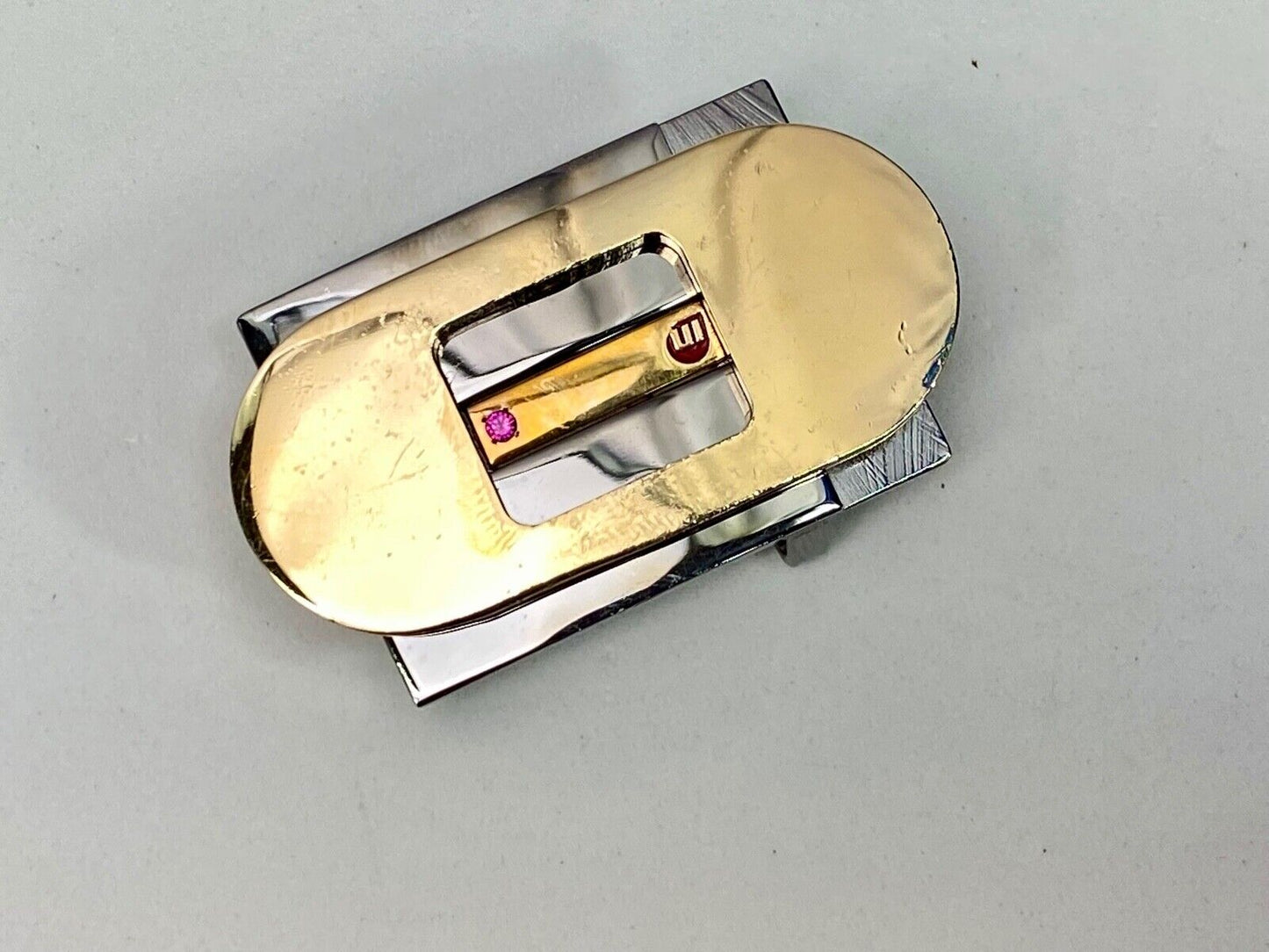 The United Illuminating UI Ruby accented belt buckle by Jostens