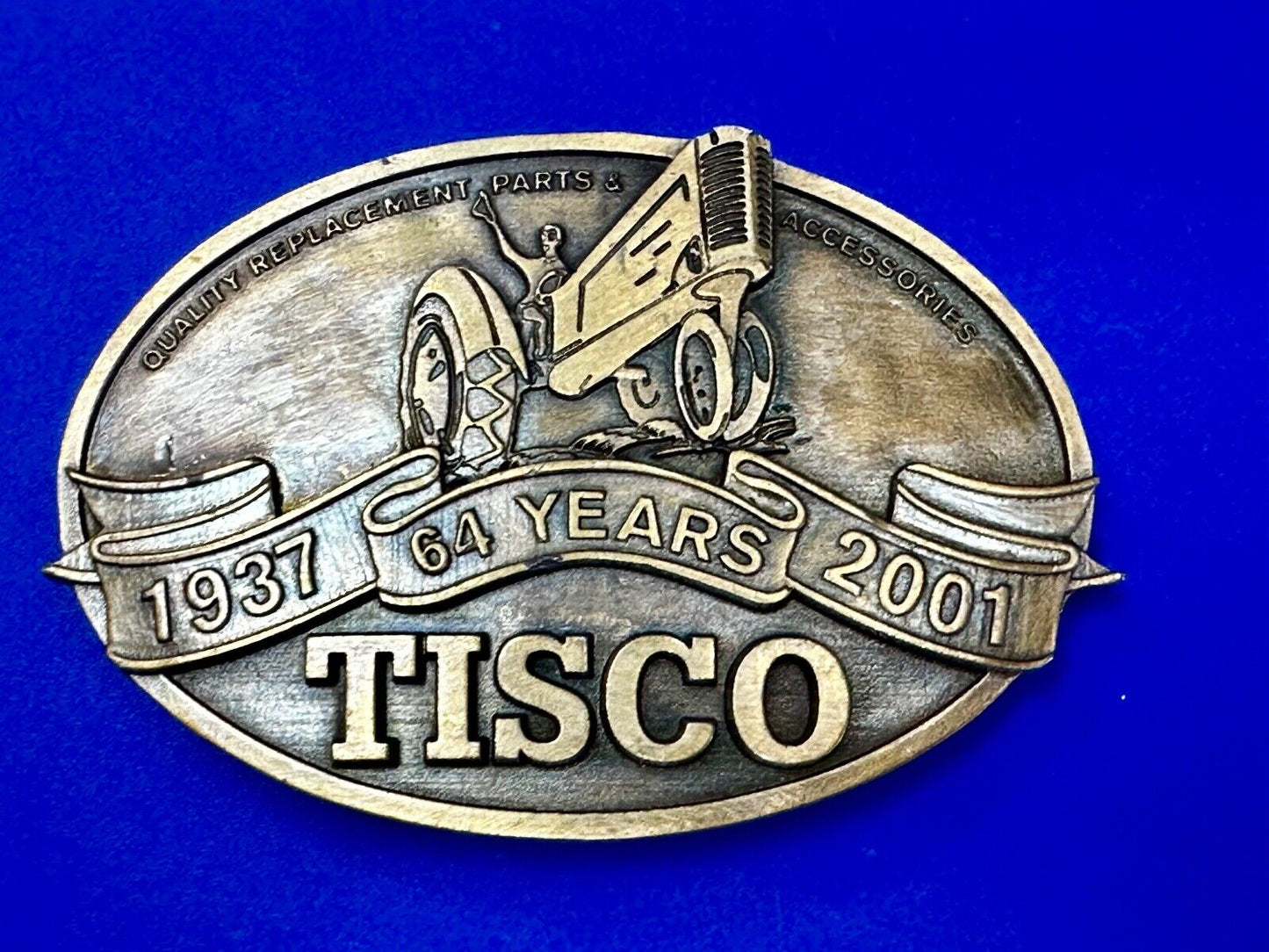 TISCO Tractor Implement Supply Replacement Parts 64 years, 2001 Belt Buckle