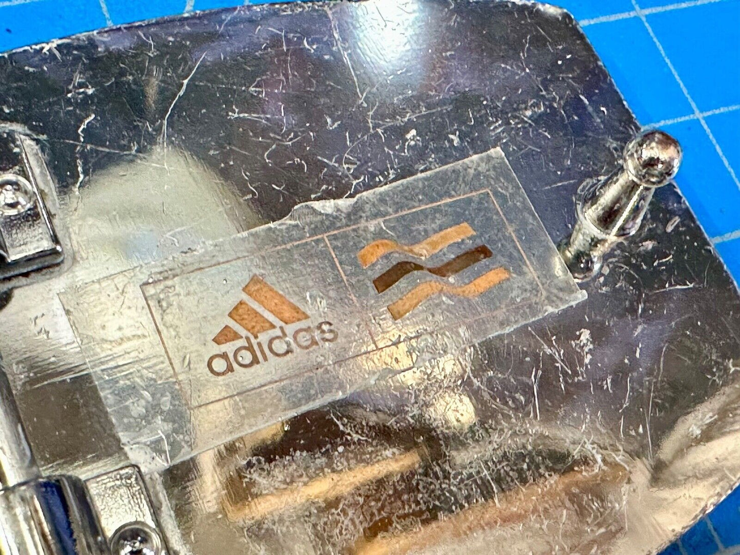 Vintage Adidas Lethal Silver Belt Buckle