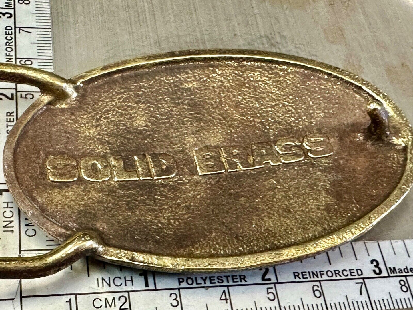 Vintage 75 BASSETT Furniture 1902 - 1977 solid brass belt buckle