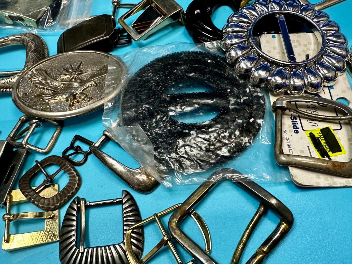 30 Vintage & Modern Belt Buckles - Lot, Grab Bag - Resale / Gifts!