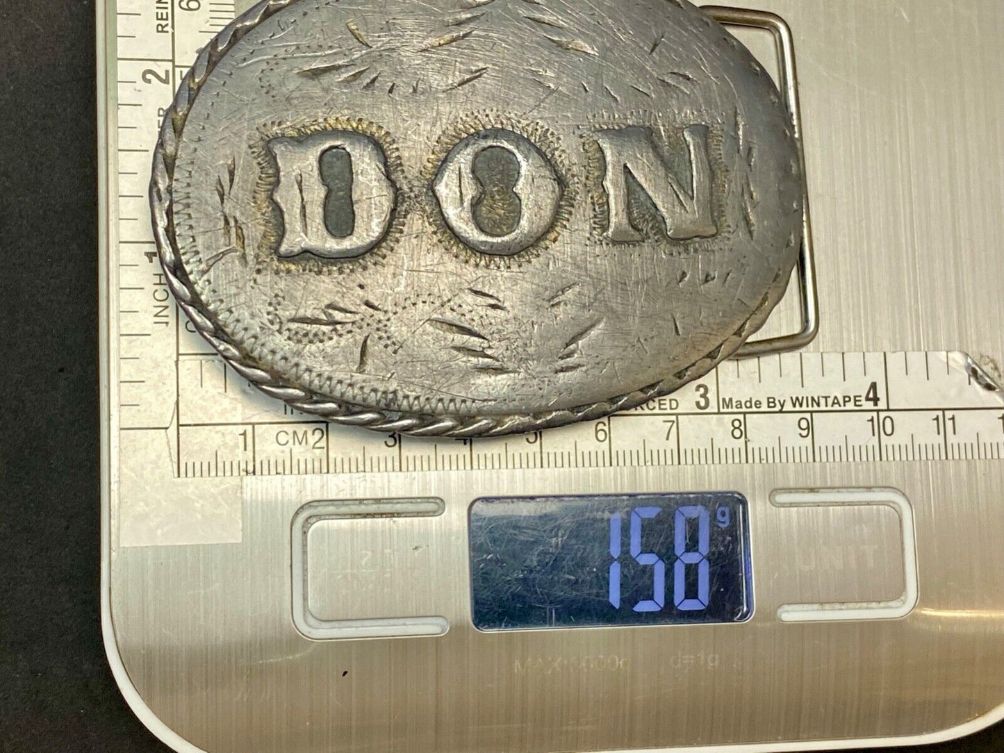 Vintage 1981 Name Don Western Oval Belt Buckle By Spec-Craft