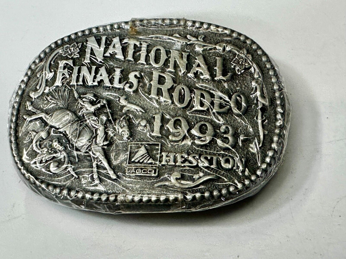 1993 Hesston National Finals Rodeo NFR Cowboys Youth Size NOS Belt Buckle