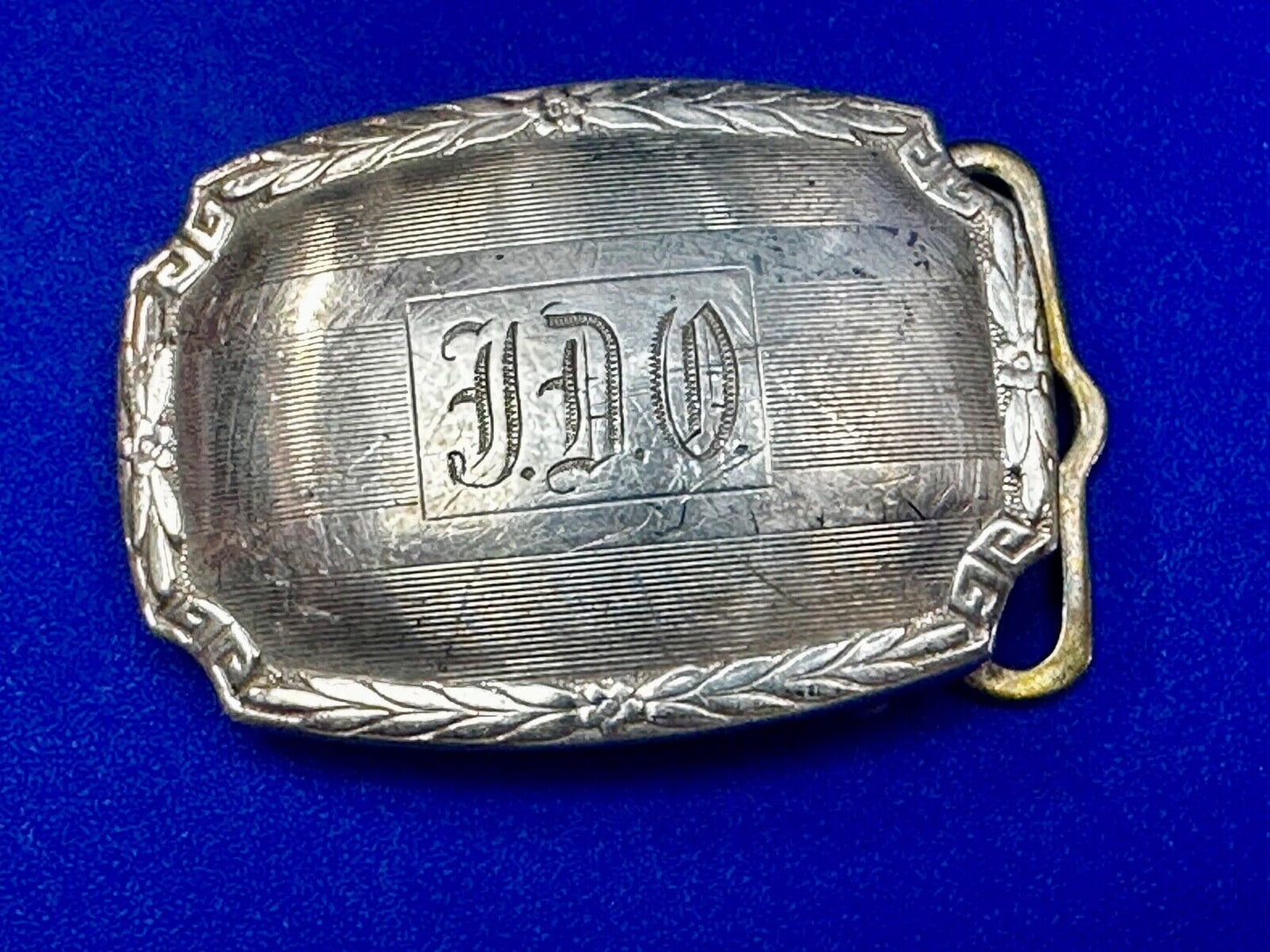 TDO Engraved Letters Monogram Sterling Silver Belt Buckle - Sept 11 20 MG & Co