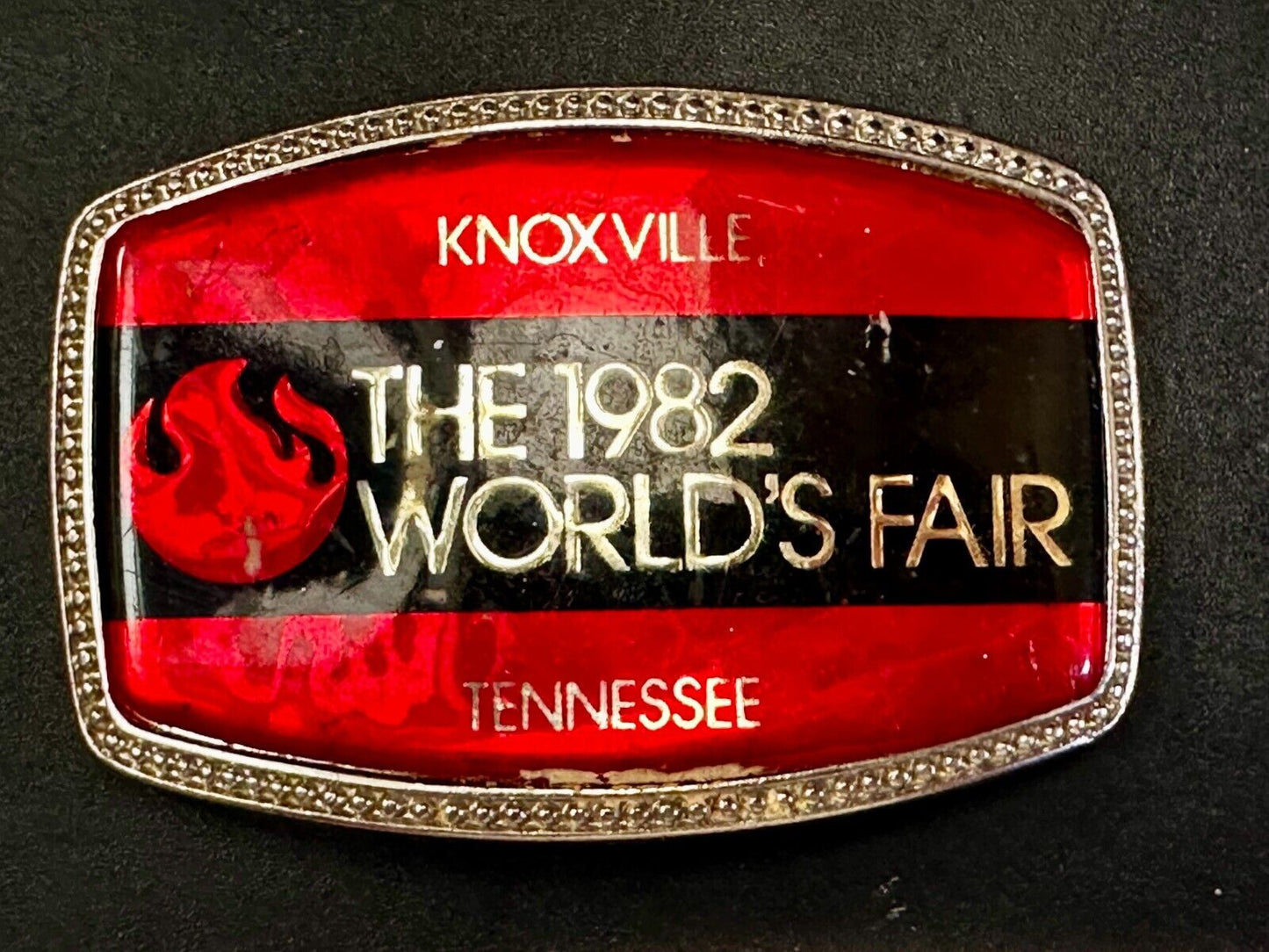 The 1982 Worlds Fair Energy Expo Knoxville Tennessee Souvenir Belt Buckle