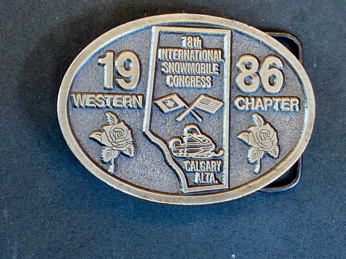 1987 **International Snowmobile Congress** Western Chapter Buckle