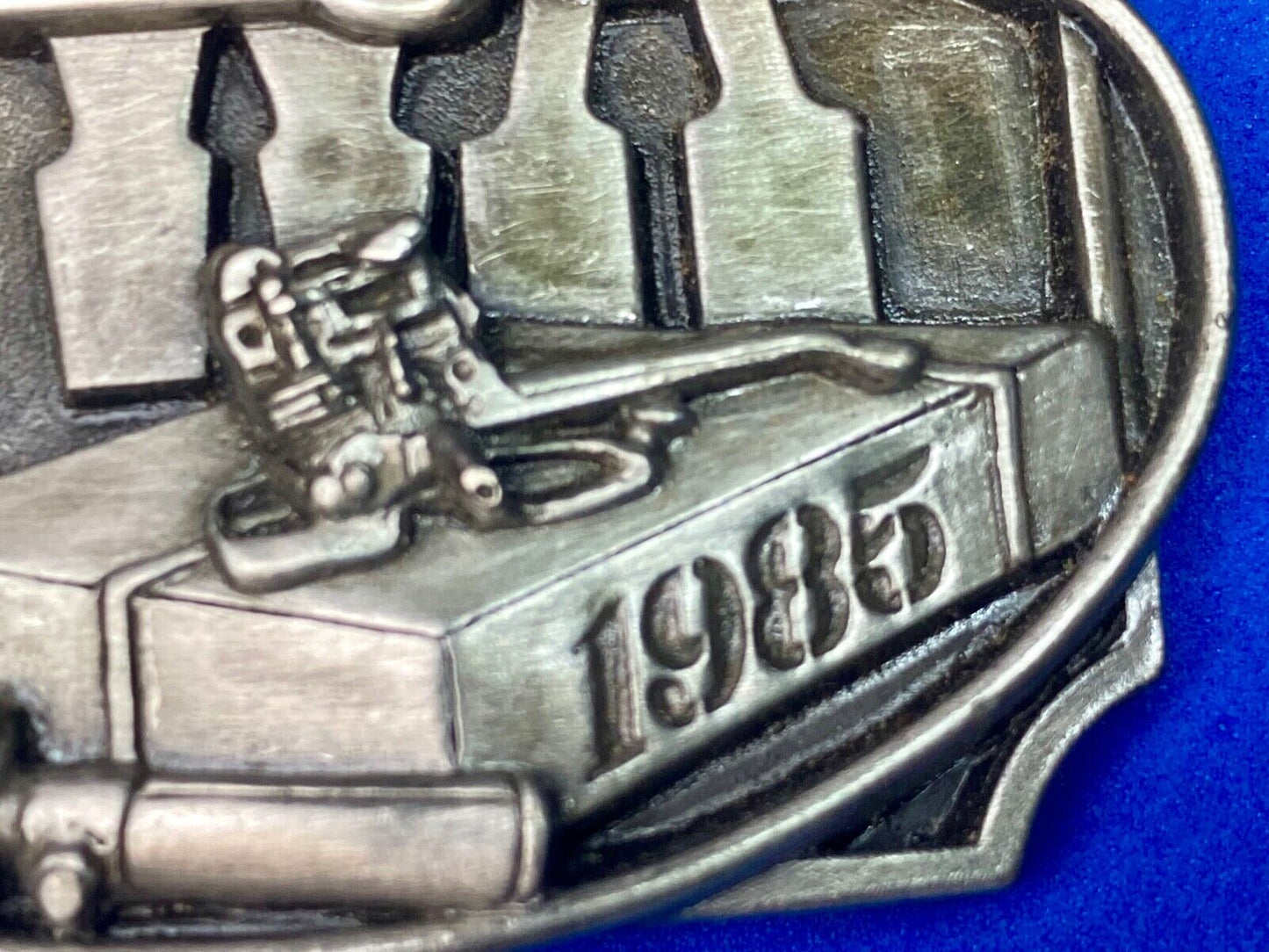1985 Hcwa Hesston Corp Workers Association Commemorative Belt Buckle