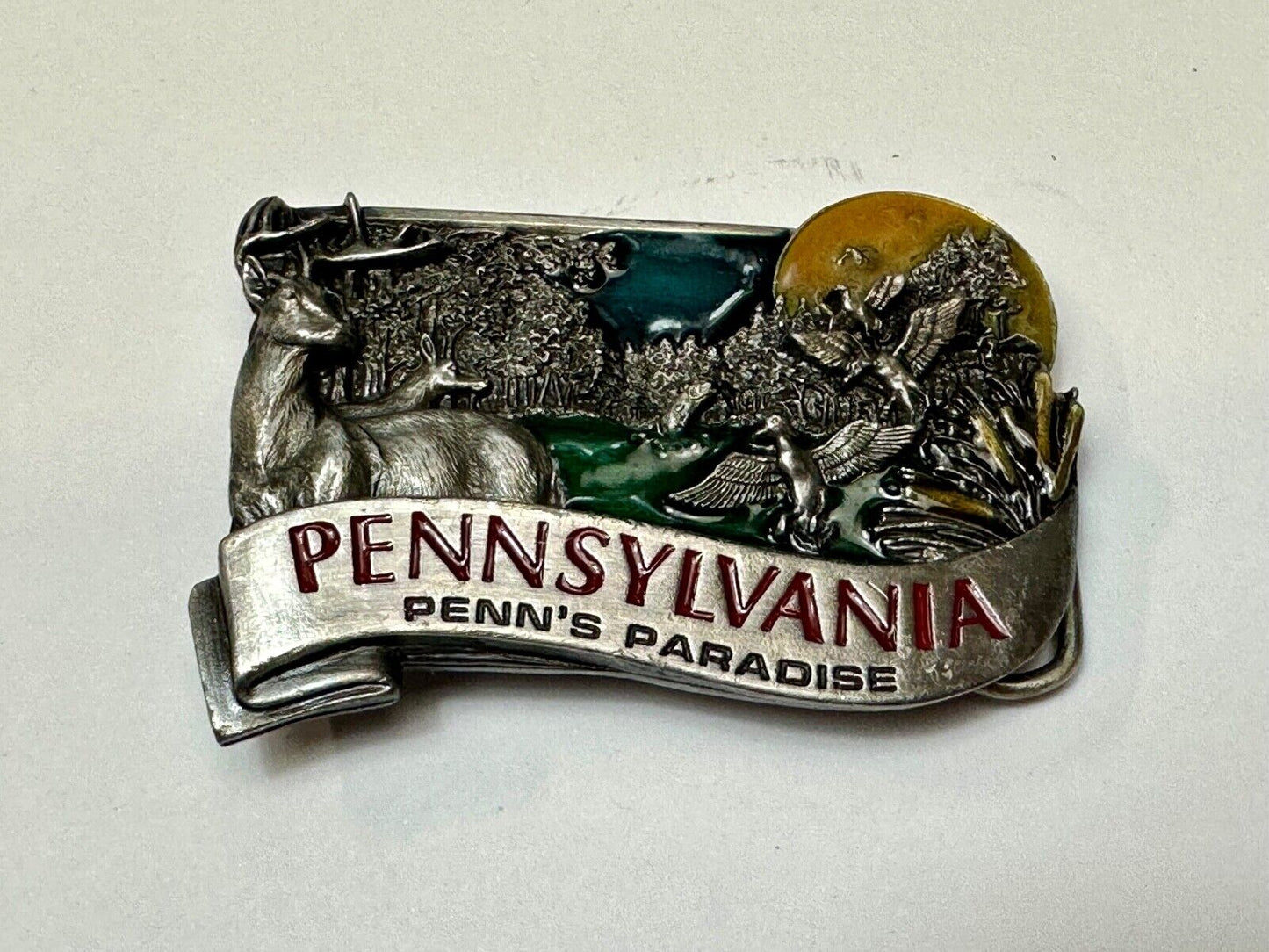The Great State of Pennsylvania PA - Penn's Paradise Bergamot Belt Buckle