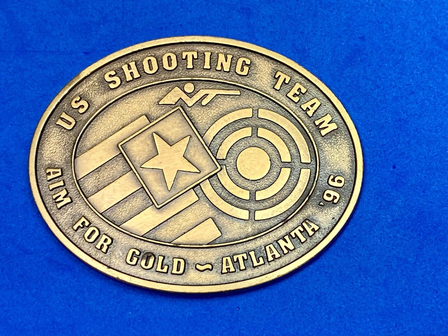 Usa 1996 Olympic Shooting Team - For Aim For Gold In Atlanta Belt Buckle
