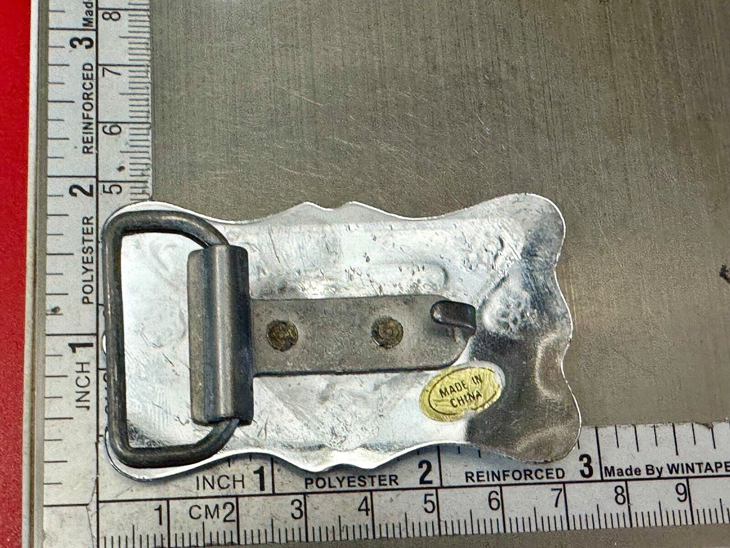 Vintage Cowboys Six Shooter gun's crossed western two tone belt buckle