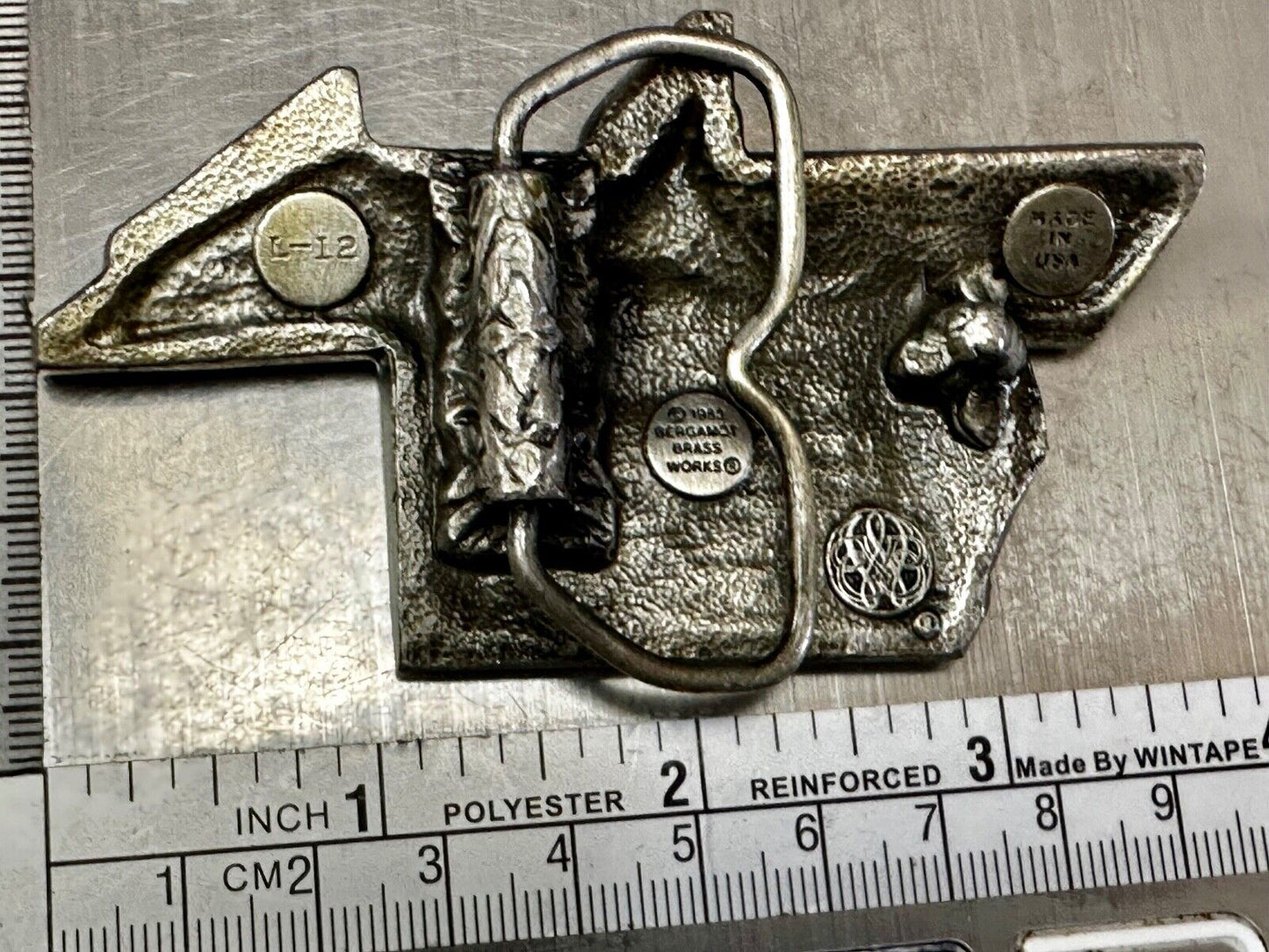 Table Saw Woodworking Unique VTG 1982 Belt Buckle by Bergamot Brass Works