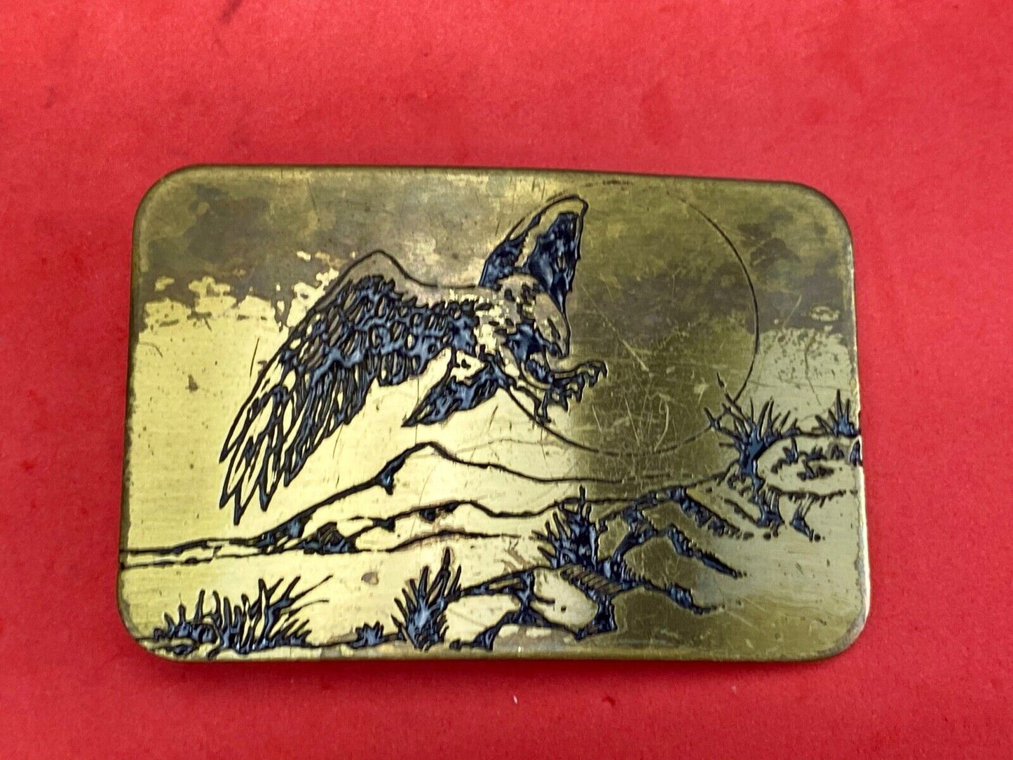 Vintage eagle picture drawing from the great American belt buckle company