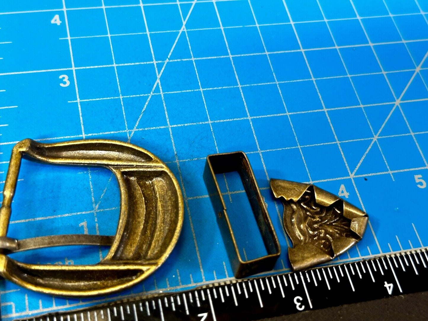 Three Piece Ranger Style Replacement Belt Buckle Keeper and Tip