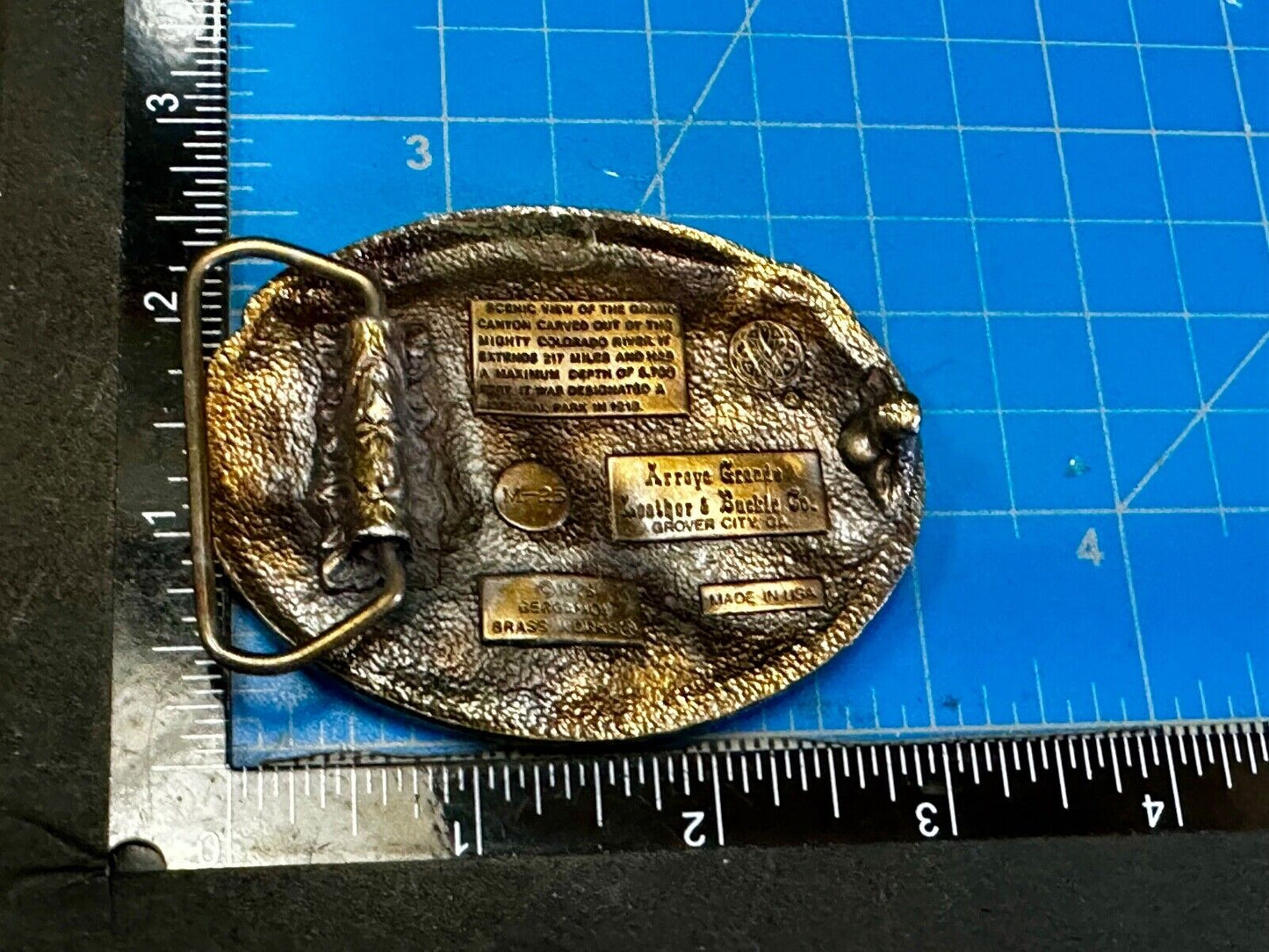 Arizona State - Scenic View of Grand Canyon Belt Buckle by Arroyo Grande M-25