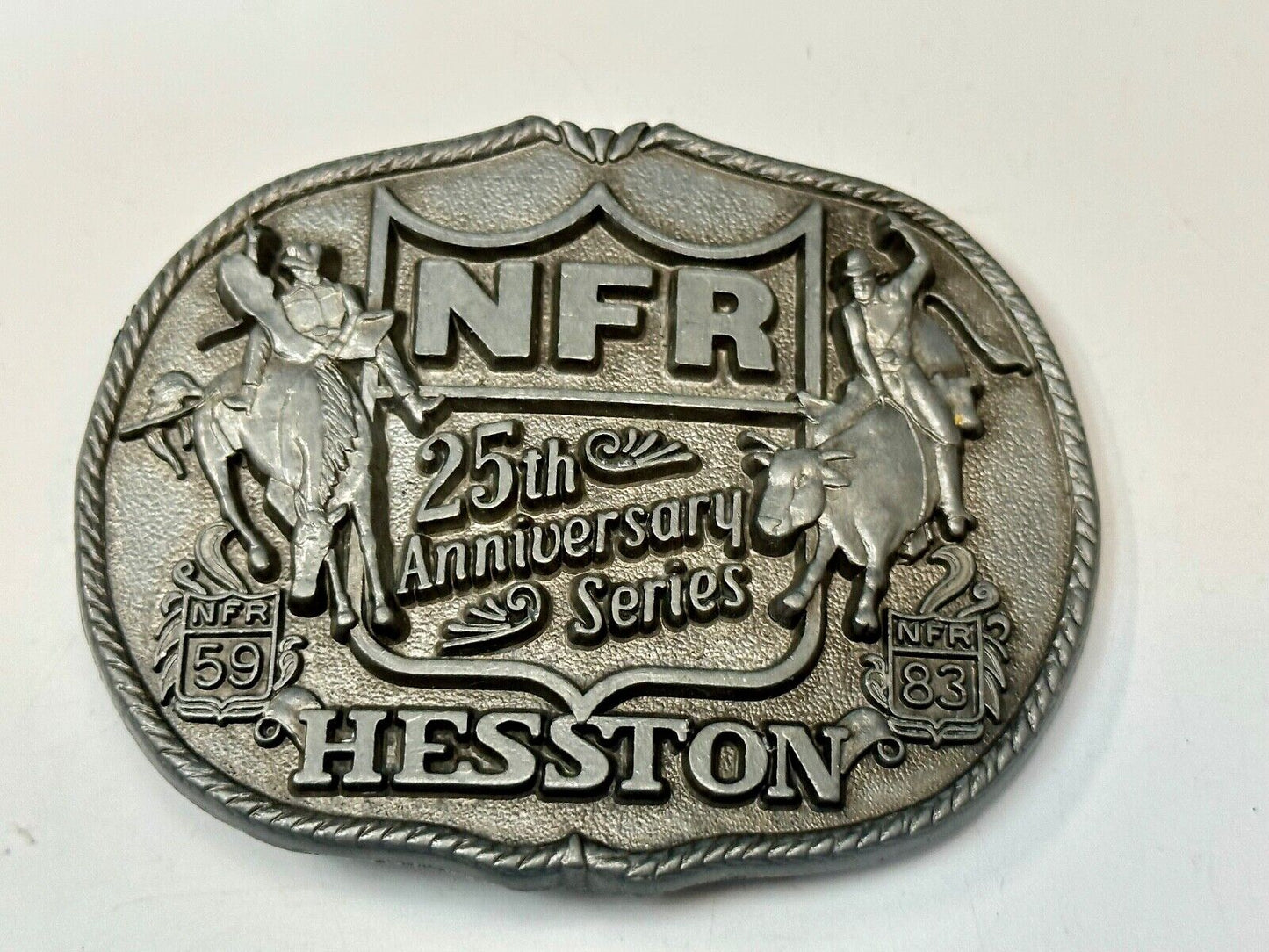 1993 Hesston National Finals Rodeo NFR 25th year celebration Belt Buckle