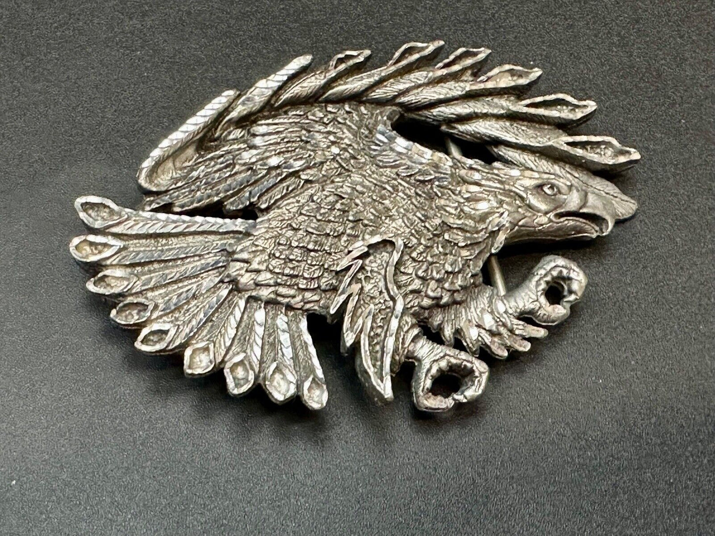 Vintage EJC EAGLE - Attacking Hunting Diving cutout belt buckle