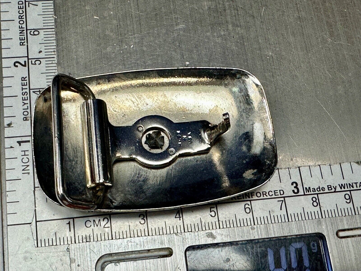 Beautiful two tone Horse Saddle on reflective western belt buckle