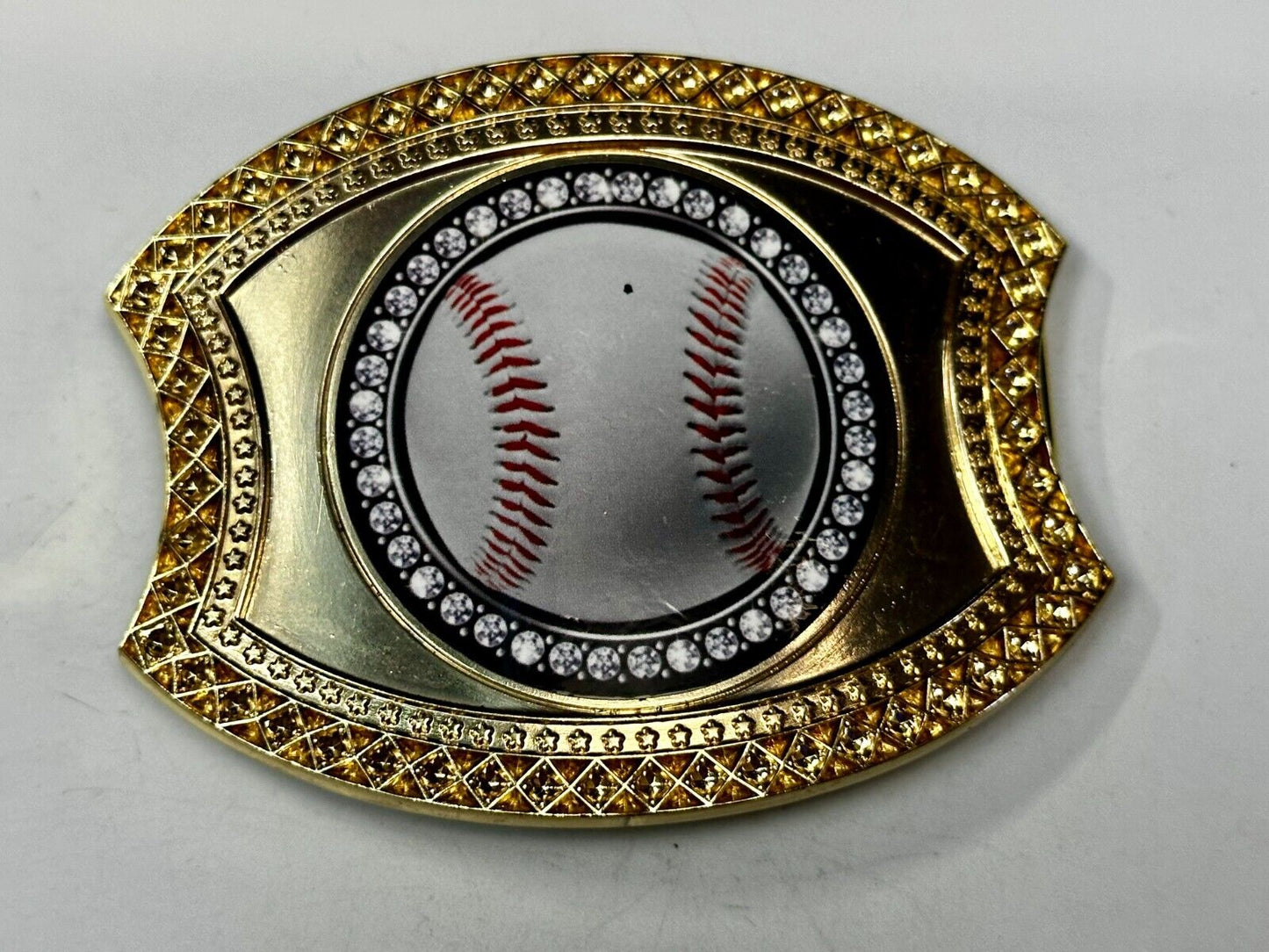 Baseball Lover's Ultimate Fan Gift - Rhinestone Accented Belt Buckle by Crown