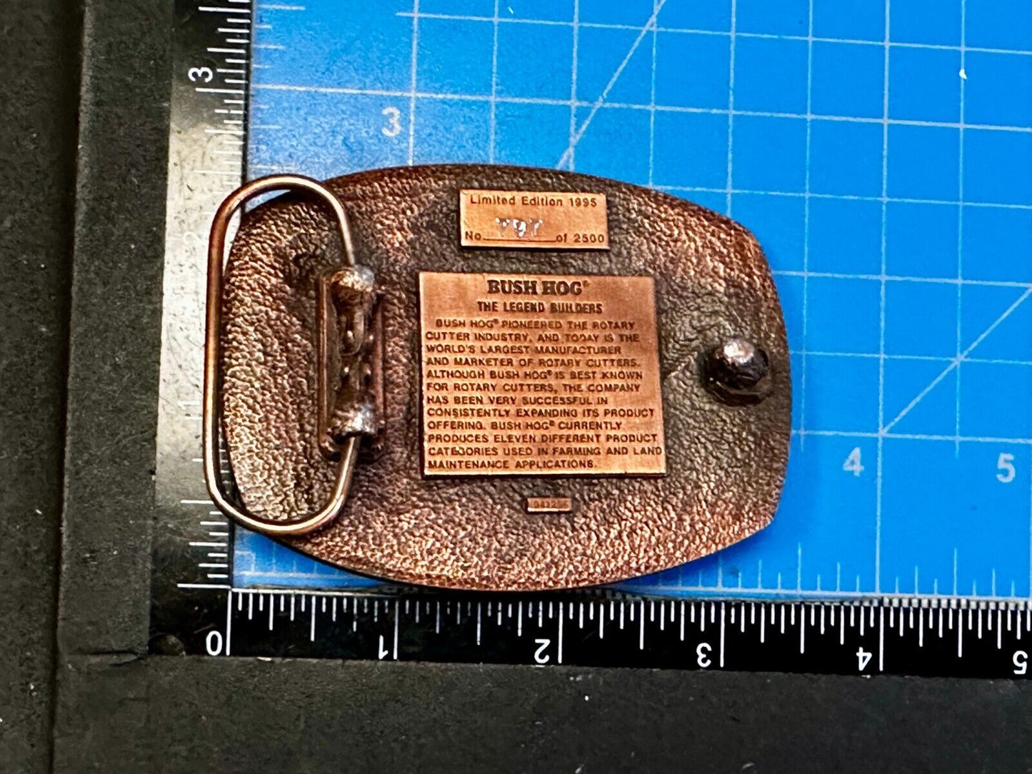 1995 Bush Hog Vintage Farm Agriculture Lawn Care Belt Buckle By Spec Cast