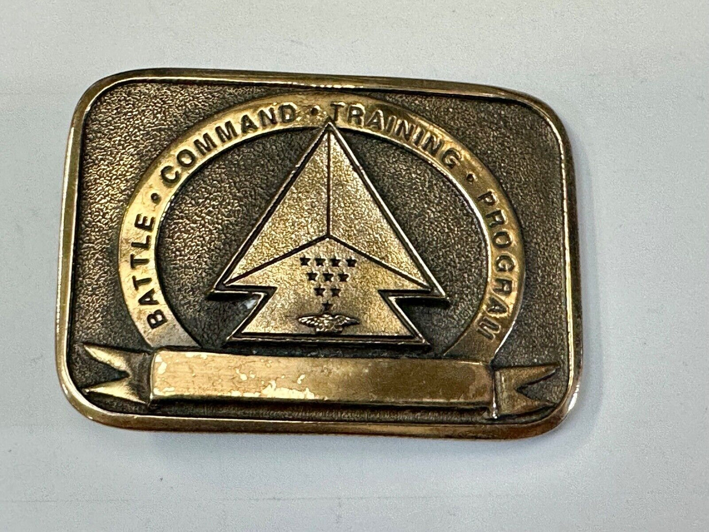 Battle Command Training Program US Army award 1996 Western Heritage belt buckle