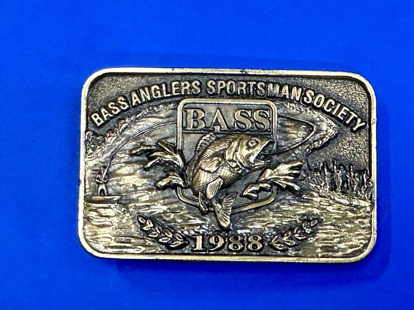 BASS Anglers Sportsman Society Fishing Club Great American belt buckle Co