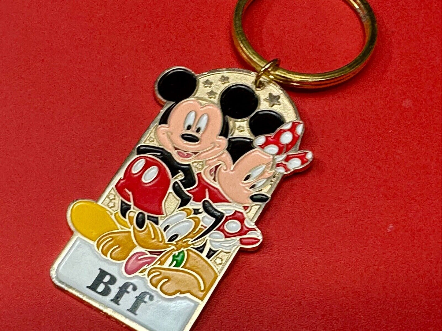 BFF Mickey, Mine and Pluto best friends Disneyland Keychain - Key Ring Chain