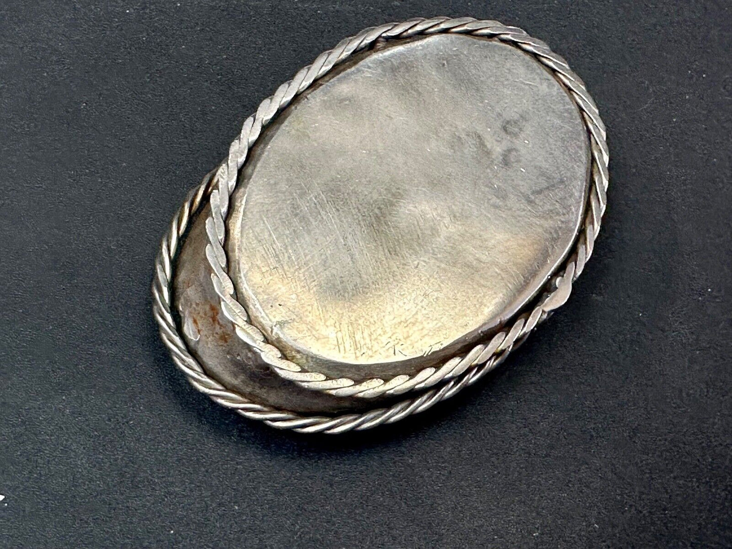 Artisan Silver color belt buckle for craft project / wear