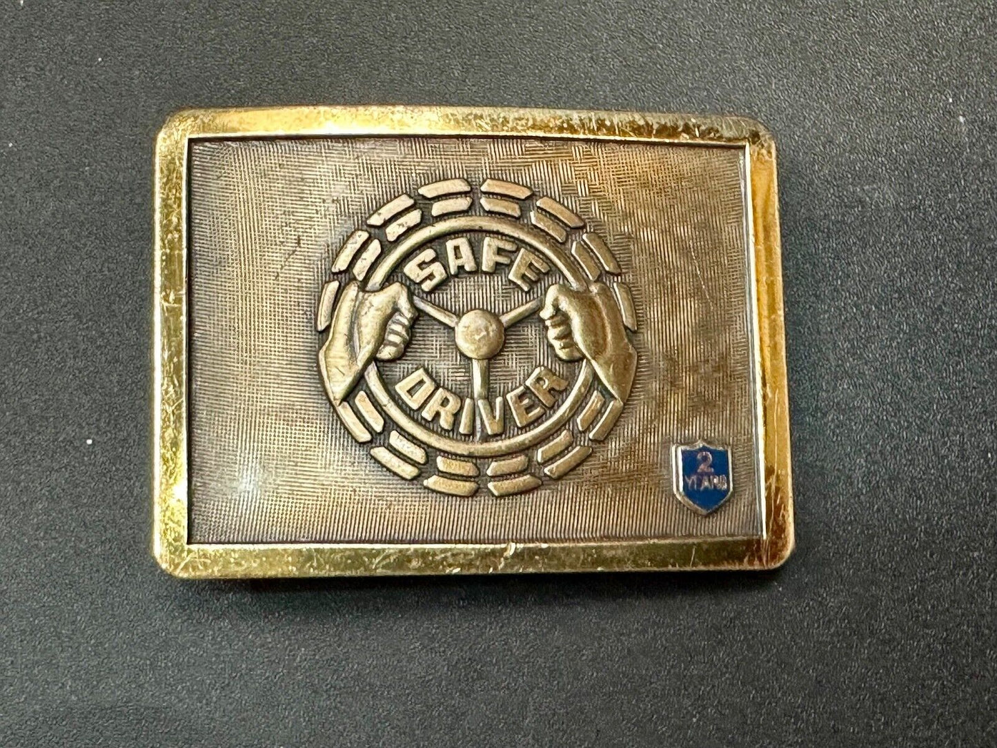 Balfour Safe driver Semi Big Rig Transport belt buckle with 2 year insert