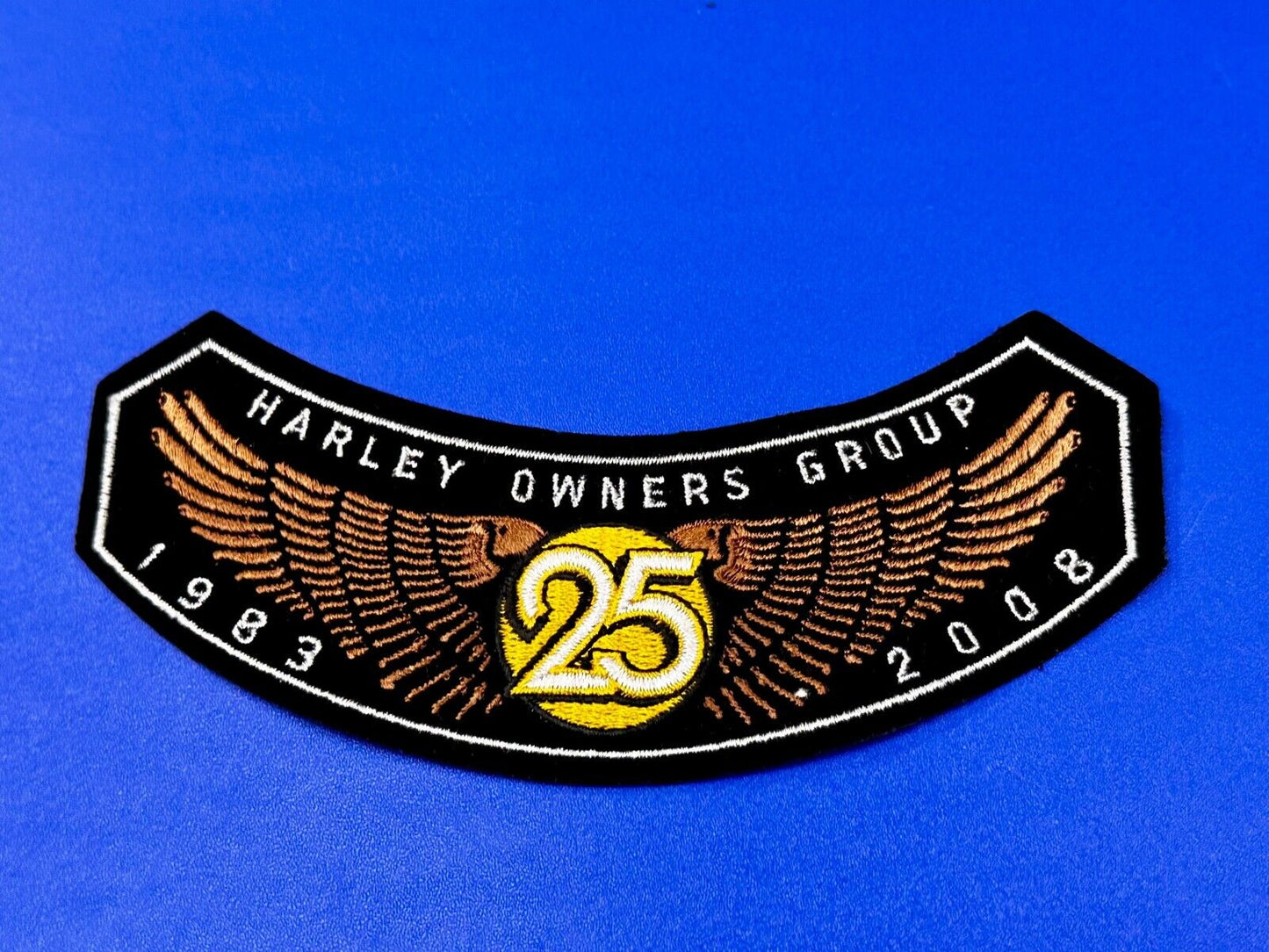 25 Years 2008 Harley Davidson Owners Group Motorcycles Jacket Vest Patch