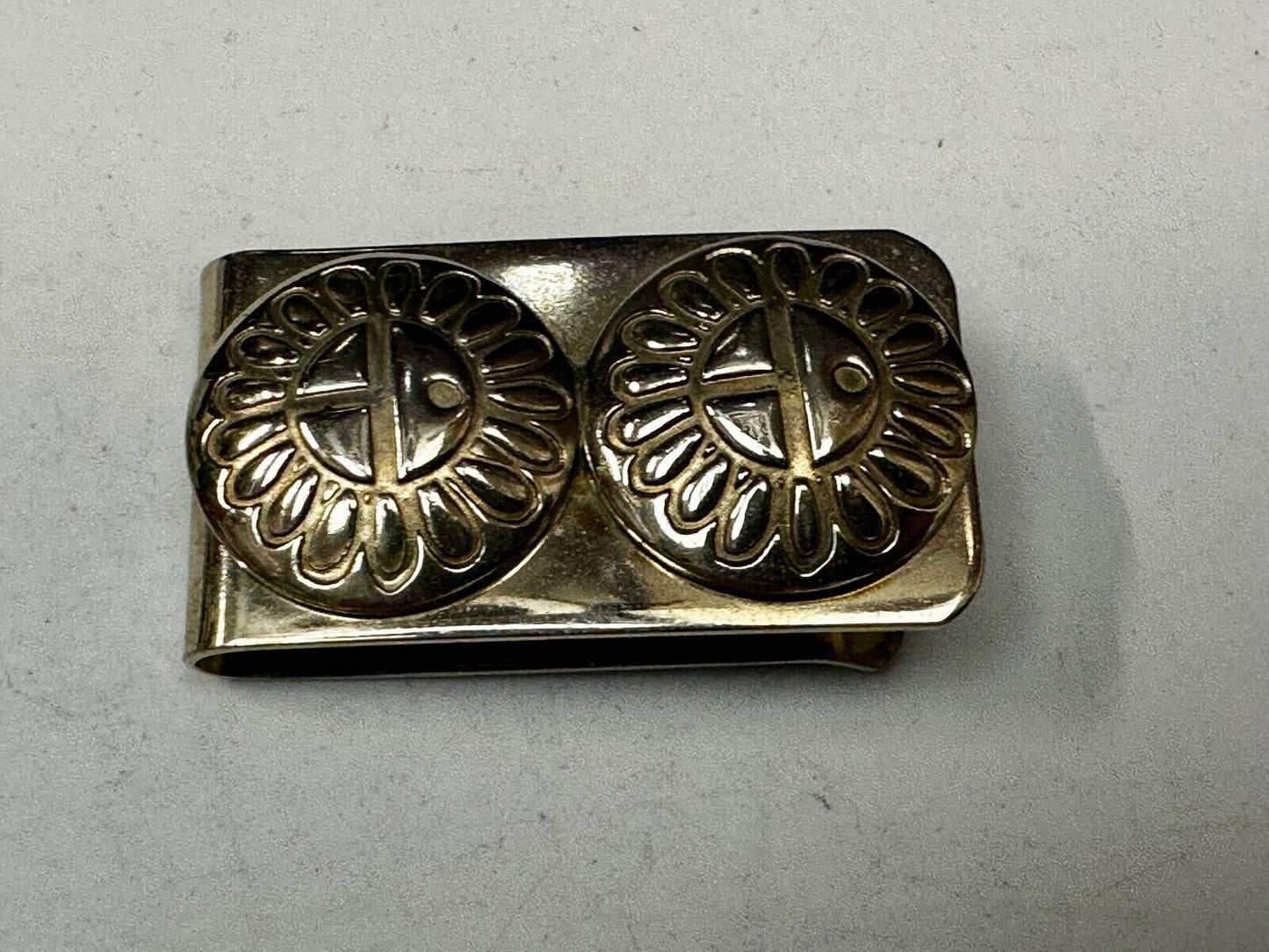 Aztec Symbol Mexican Silver Tone Money Clip - unknown to me!