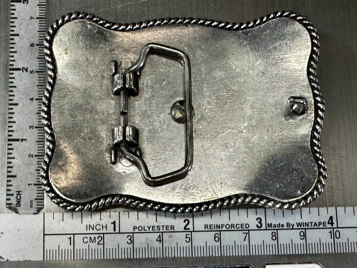 Beautiful Horse Head Centered Flower Swirl Two Tone Western Cowboy Belt Buckle
