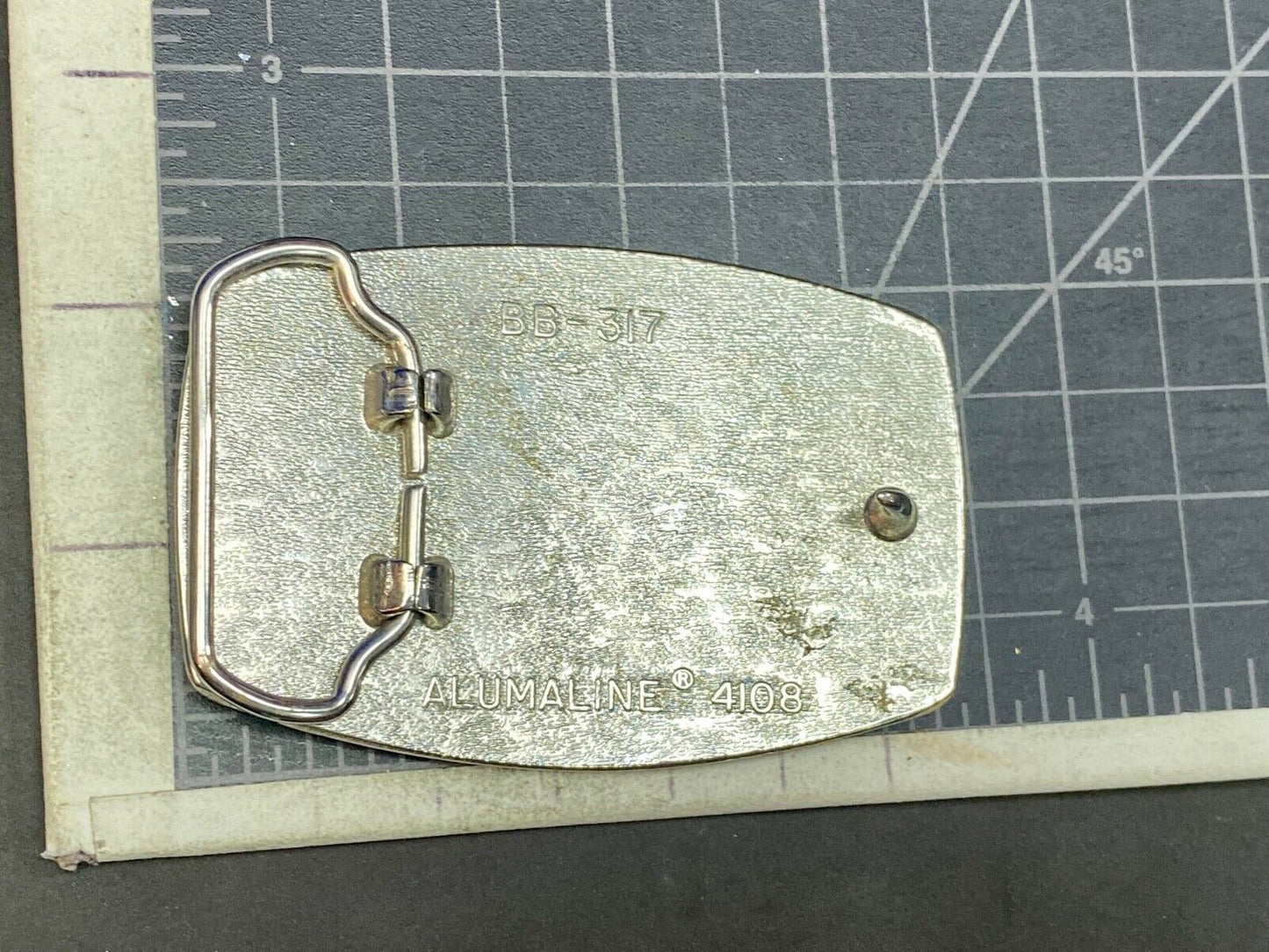 1985 - Smsc Southern Mn Sugar Cooperative Safety Award Belt Buckle By Alumaline