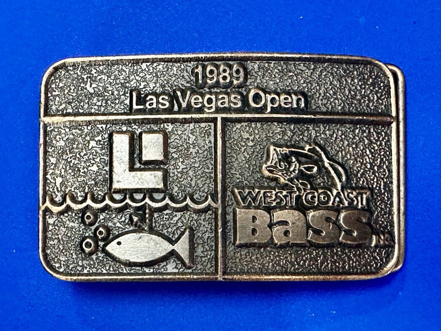BASS 1989 Las Vegas Open Anglers Sportsman Society Sport Fishing Belt Buckle