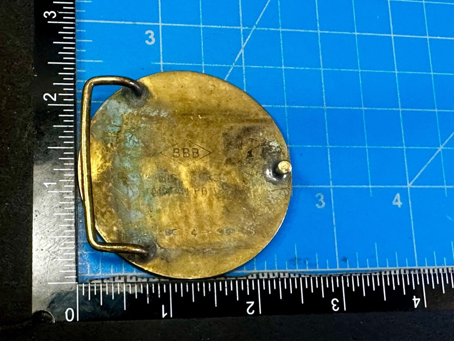 Beautiful Woman Stars Long Hair Hippie Boho Round Solid Brass Baron Belt Buckle