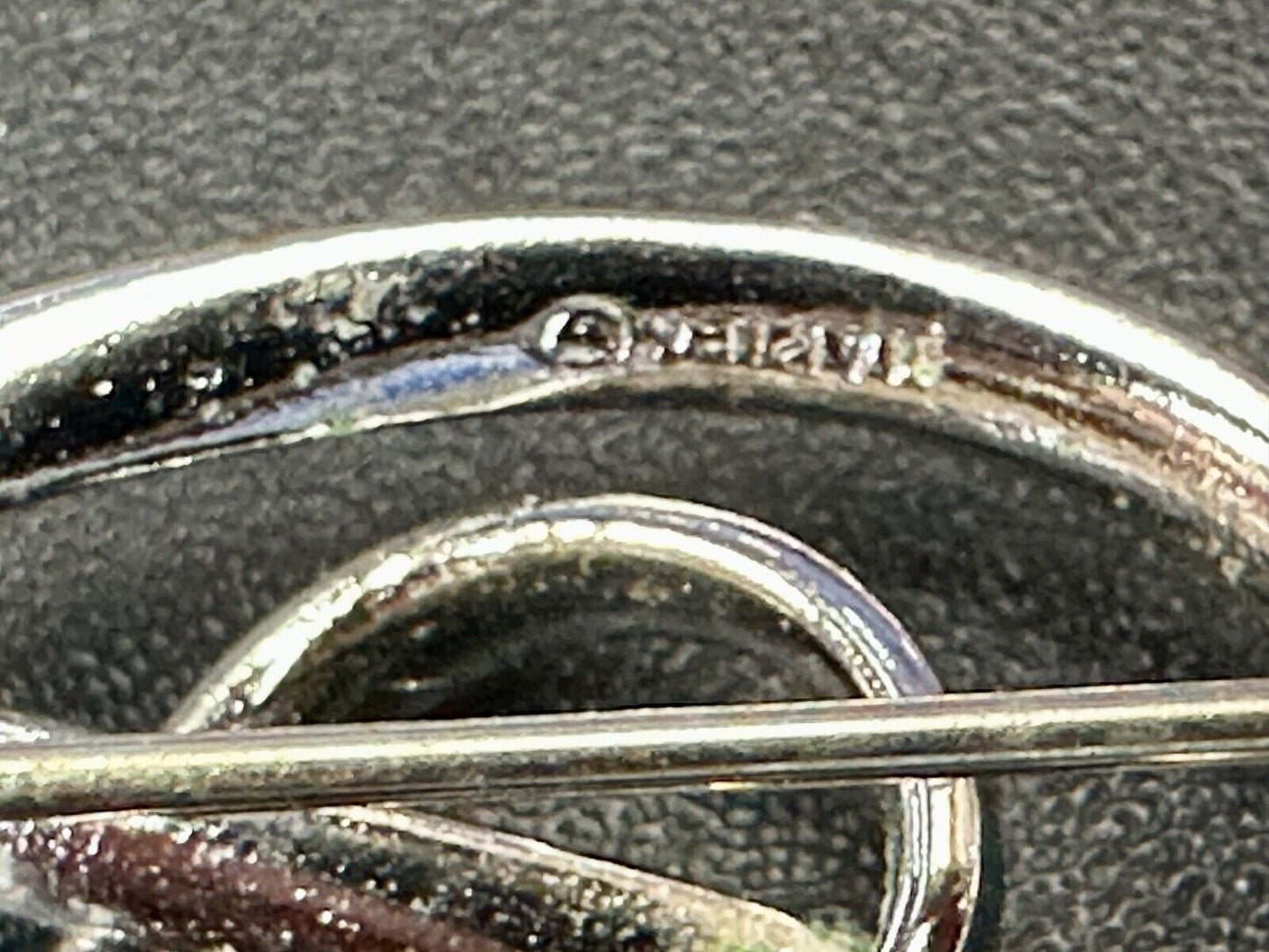 Treble clef music theme signed vintage brooch pin from estate find