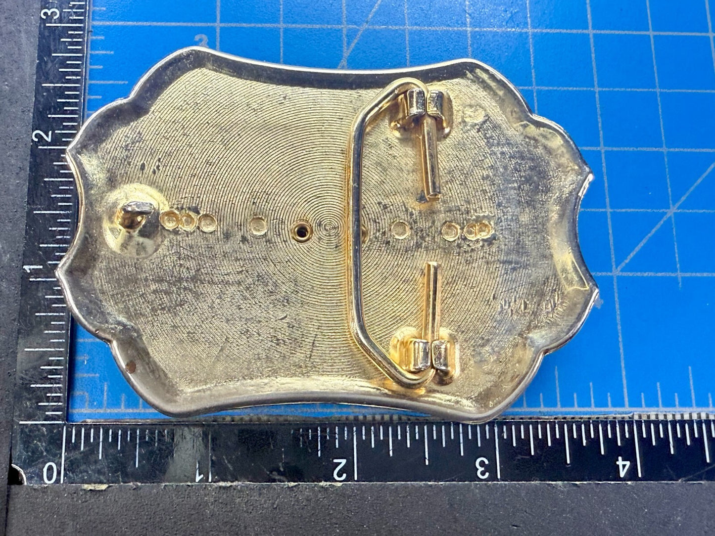 ALASKA Alaskan State Centerpiece on Gold Color Western Style Belt Buckle