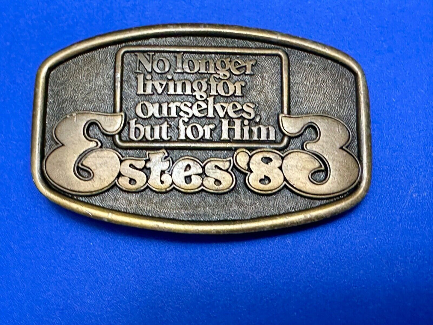 2 Corinthians, Estes 83 no longer living for ourselves, but for him belt buckle