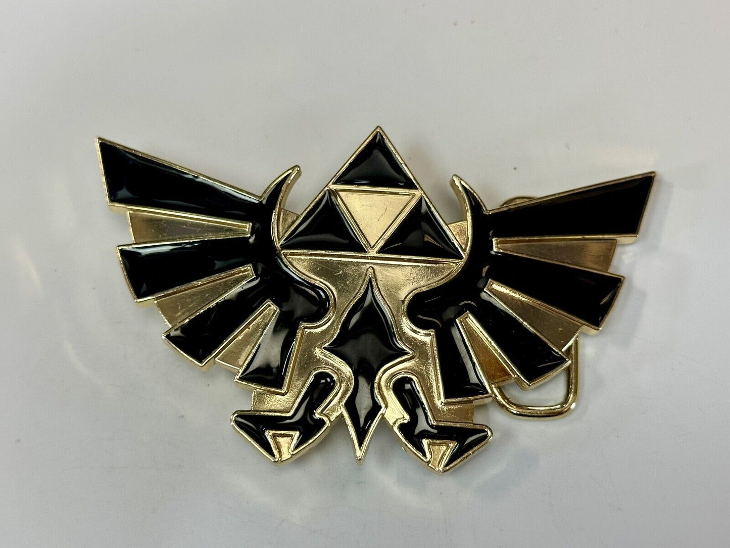 The Legend Of Zelda Black Golden Crest Triforce Nintendo 2008 Belt Buckle Hylian