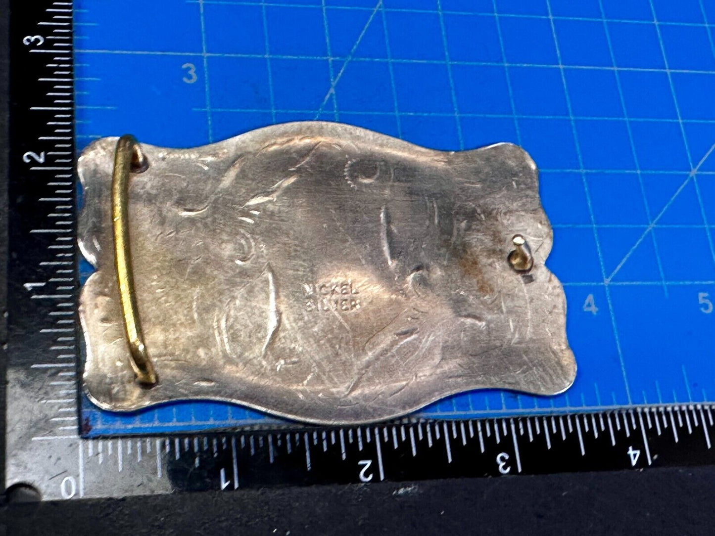 Vintage engraved western flower swirl belt buckle for craft project or to wear!