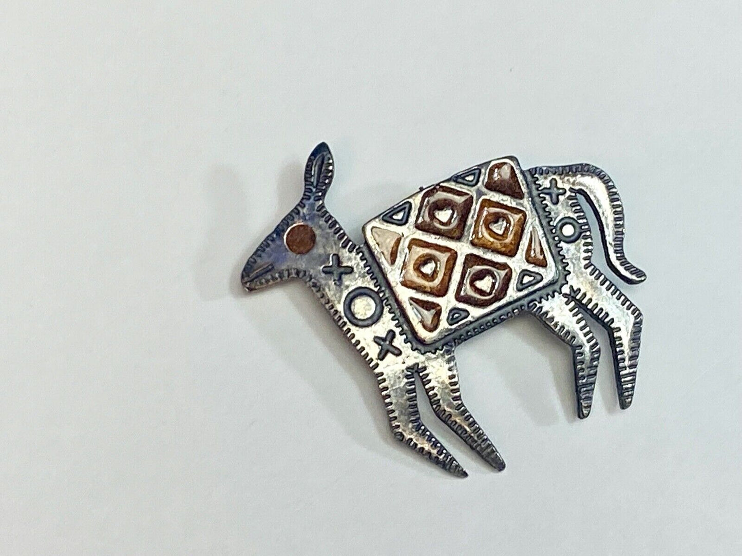 Vintage Donkey? Brooch Pin Jewish? Arabian? Indian? Middle Eastern? Mexico?