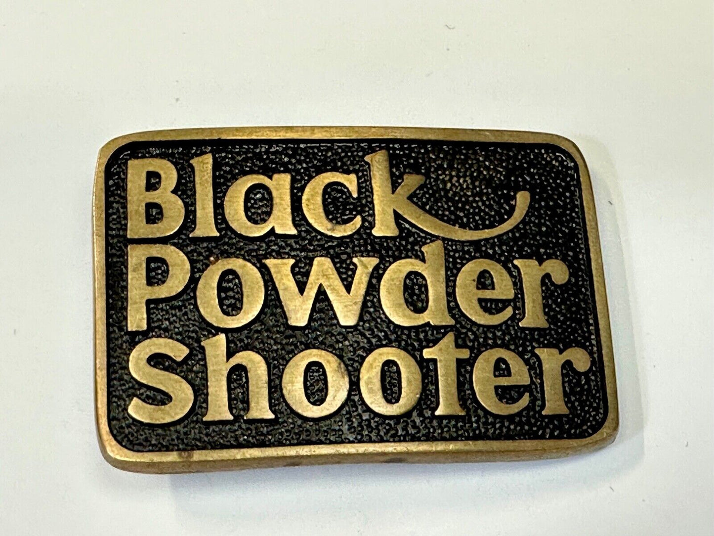 Black Powder Shooter Guns & Ammo Vintage Solid Brass belt buckle by BTS