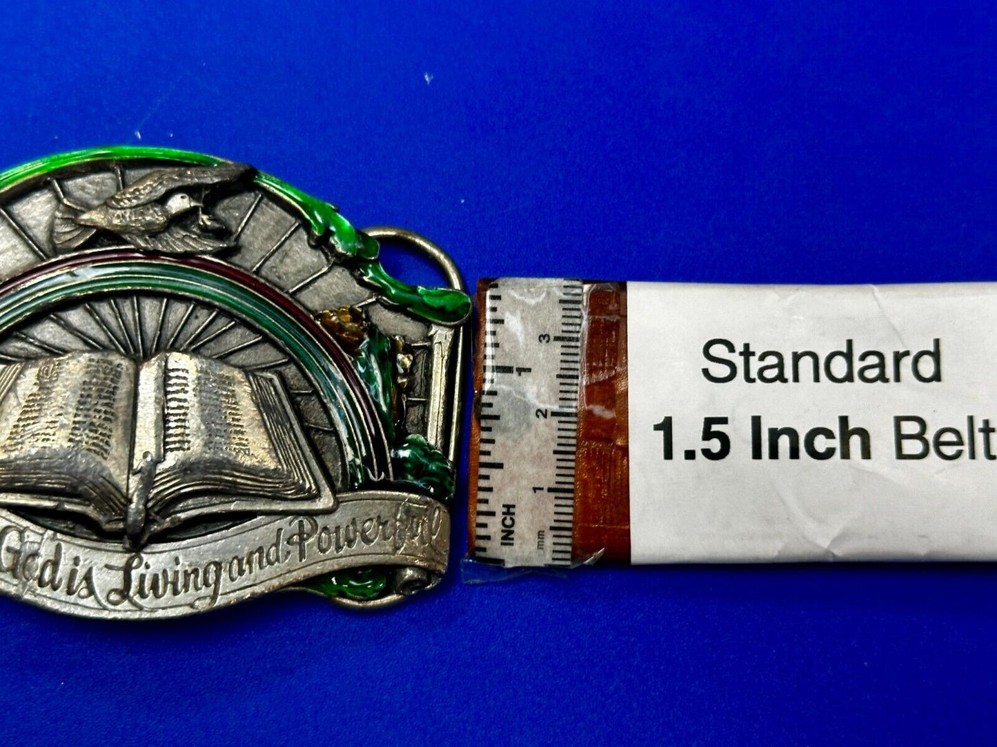 The Word of God is living and powerful Vintage Religious scripture Belt Buckle