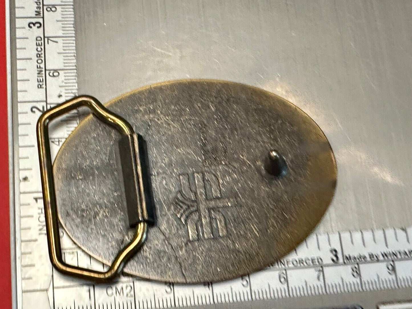 THINK Safety First ZACHRY Equipment Department Vintage 1991 BTS belt buckle