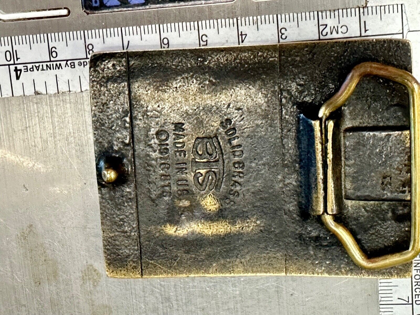 vintage Horse and Foal Colt baby vintage 1978 BTS solid brass belt buckle