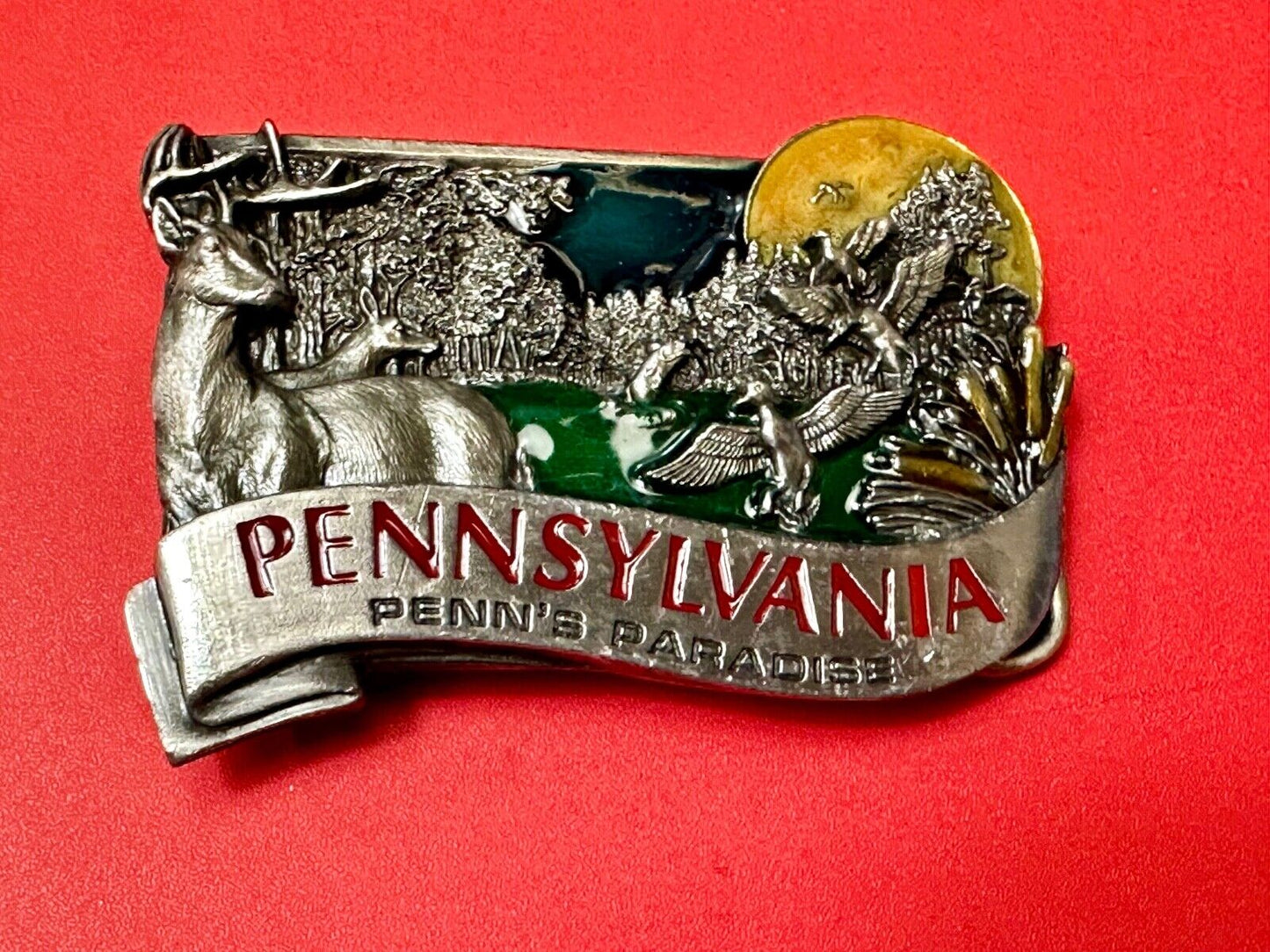 The Great State of Pennsylvania PA - Penn's Paradise Bergamot Belt Buckle