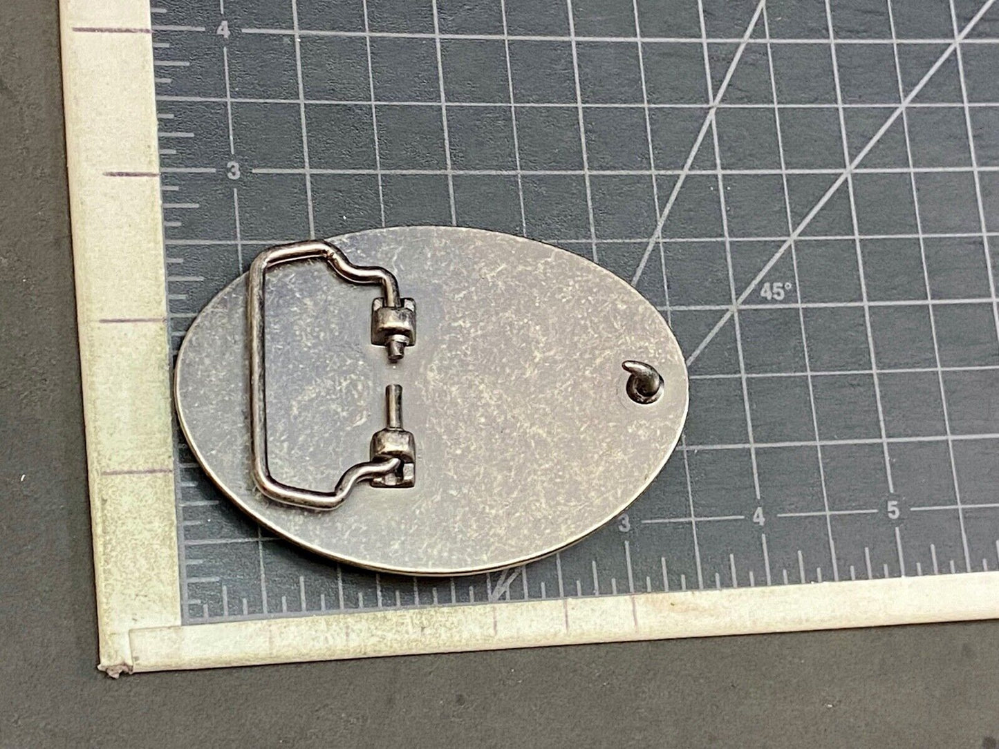 Unique! Zebra Pattern Belt Buckle With Green Lizard ?Insect Bug? Center