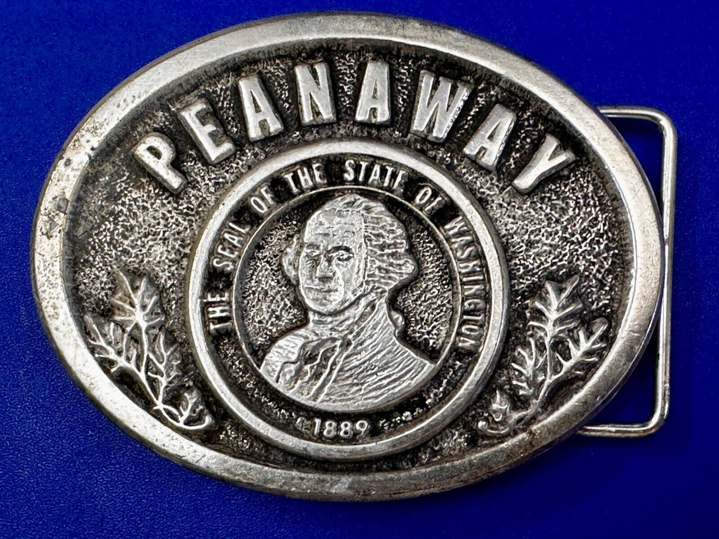 The Seal of the State of Washington 1889 Peanaway Vtg 1987 Collector Belt Buckle