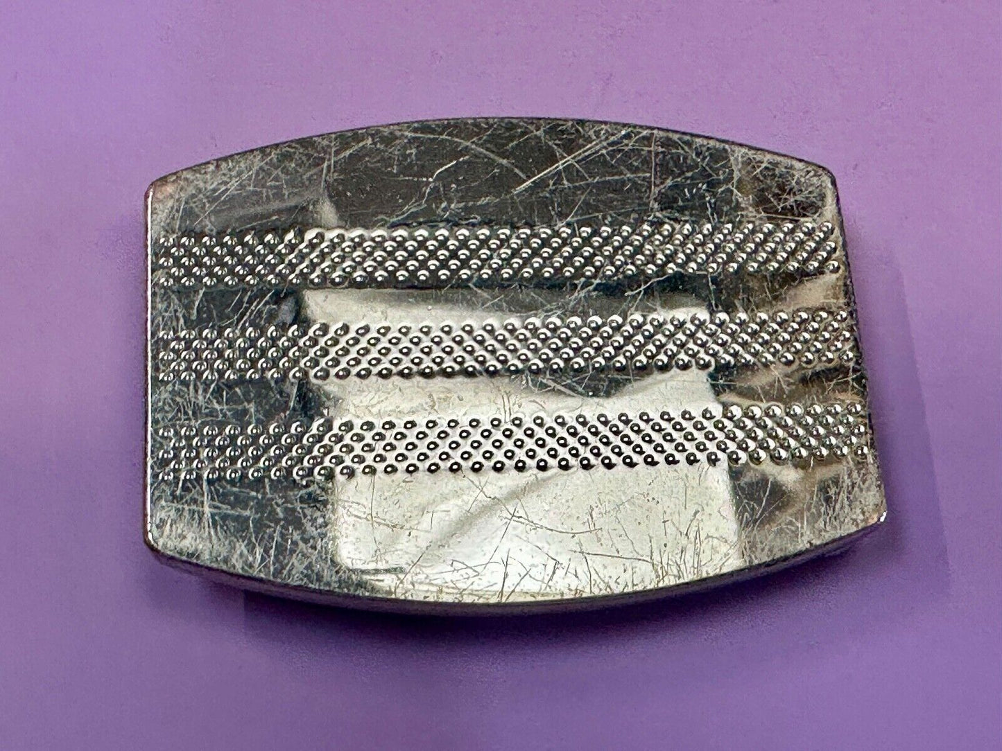 Vintage Adidas Lethal Silver Belt Buckle
