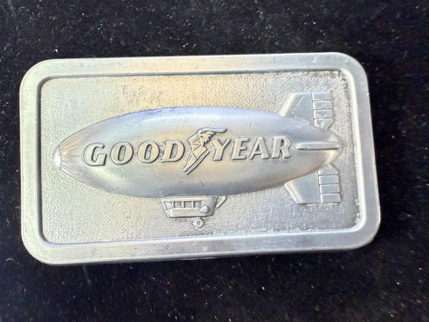 The Goodyear Blimp Tire & Rubber Company Air Ship Vintage 1974 Promo Belt Buckle
